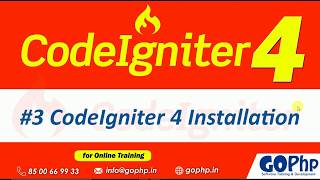 03 CodeIgniter 4 Installation [upl. by Nueoht]