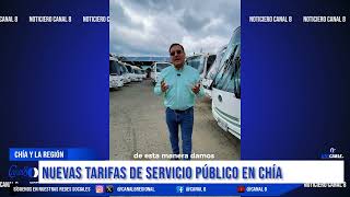 Nuevas tarifas del transporte de servicio publico en Chía [upl. by Robbins676]