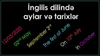 İngilis dili  aylar və tarixlər [upl. by Crim]