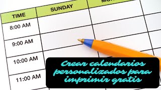 Crear calendarios personalizados gratis y online para el 2023 [upl. by Airemat]