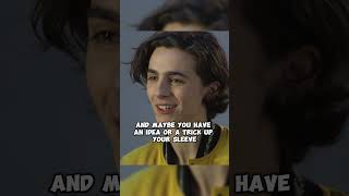 Timothée Chalamet Advice on Being the Lead in a Film Project [upl. by Buke]