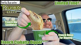 Panera Bread NEW French Ciabatta Dipper REVIEW Can a DriveThru Have a Great French Dip brickeats [upl. by Lally]