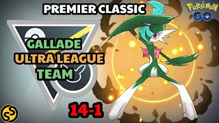 GALLADE IS INSANE IN ULTRA LEAGUE PREMIER CLASSIC TEAM POKEMON GO BATTLE LEAGUE SEASON 12 2022 [upl. by Edva]