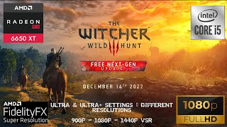 The Witcher 3 Next Gen Update DX12 RX 6650 XT PCIe 30  Ultra Settings  i5 10400f  16GB RAM [upl. by Amlez]