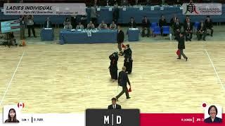 19th World Kendo Championships Womens Individual Quarter Final BPark Canada vs MKondo Japan [upl. by Uolyram344]