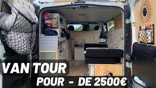 VAN TOUR dun Renault trafic avec un aménagement à moins de 2 500€  vanlife vantour VAN AMÉNAGÉ [upl. by Lsil]