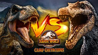 COLO DU CRETACE SAISON 4  un nouveau COMBAT entre le SPINOSAURE amp le TREX  🔍 [upl. by Trebo72]