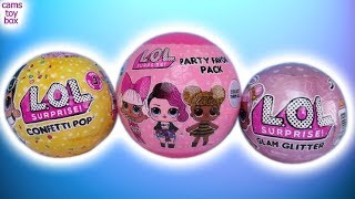 LOL Surprise Confetti POP DOLLS GLAM Glitter NEW Party Favor Pack Unboxing TOYS Fun [upl. by Garbers]