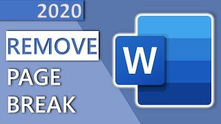 How to remove a page break in Word in 1 MINUTE HD 2020 [upl. by Snider]