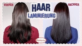 Haare laminieren TUTORIAL  EXTREM GLÄNZENDE HAARE  ohne tierische Gelatine  Frühlingsrolina [upl. by Maggi]