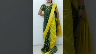 Silk saree draping in easy steps  silk saree Draping for wedding  how to wear banarahi silk saree [upl. by Eatnod864]