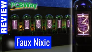 Faux nixie clock on the budget IPS screen showing nixie like digits [upl. by Drofub]