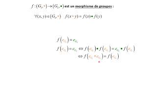 Morphisme de groupes  définition et images de lélément neutre et de linverse [upl. by Giavani407]