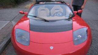 Test Driving the 110000 All Electric Tesla Roadster Sports Car in West Seattle [upl. by Dominik]