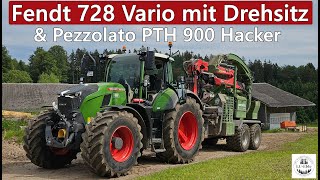 Fendt 728 Vario mit Drehsitz amp Pezzolato PTH 900 Hacker im Schwarzwald  Josef Wehrle [upl. by Der]