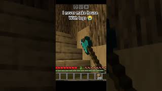 I NEVER make home house with oak logs Minecraft funny how to make it [upl. by Froh75]