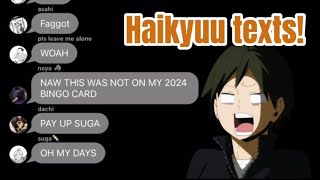 Haikyuu texts Kiyoko exposes TikToks pt1 karasuno gc time skip  first vid [upl. by Leay296]