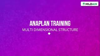 ANAPLANS TUTORIALS  ANAPLANS MULTIDIMENSIONAL STRUCTURE [upl. by Kcirddot375]