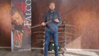 Longbow basics Stringing a longbow by the stepthrough method [upl. by Hnilym703]