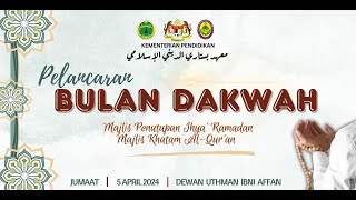 PELANCARAN BULAN DAKWAH amp PENUTUPAN IHYA RAMADAN SAM BESTARI [upl. by Htebharas]