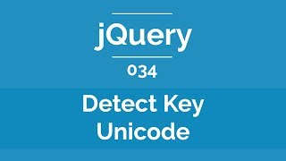 Arabic jQuery Practical Course 034  Form  Detect Key Unicode On Input [upl. by Aanas]