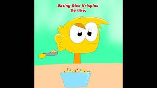 Eating Rice Krispies be like thecolourbuddies [upl. by Nadual]