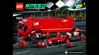 Lego 75913 F14 T and Scuderia Ferrari truck Speed Champions Instructions [upl. by Charlene]