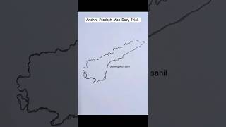 Andhra pradesh map easy drawing  how to draw andhra pradesh map andhrapradesh map manchitra [upl. by Michael382]