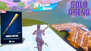 HARLEY HITTER PICKAXE GAMEPLAY  SOLO ARENA Victory Royale  HANDCAM Fortnite Season 8 No Talking [upl. by Notsreik839]