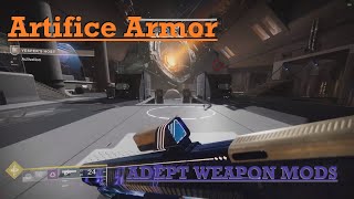 DESTINY 2 SOLO ADEPT MODS ARTIFICE ARMOR FARM [upl. by Harahs260]