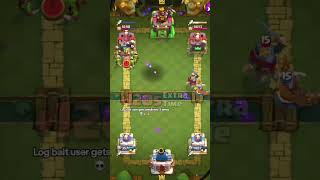 Log bait user gets predicted 3 times💀💀💀 clashroyale shorts [upl. by Etheline]