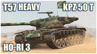 T57 Heavy Kpz 50 t amp HoRi Type III • WoT Blitz Gameplay [upl. by Sundberg]