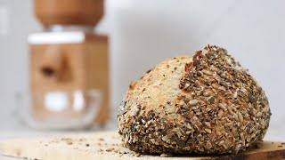 A Simple Rustic Multiseed Sourdough Bread with a Touch of Home Milled Rye Flour [upl. by Notsuoh]