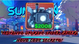 Testando a Upgrade Camera Spider e mostrando codigo secreto [upl. by Okier]