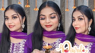 Diwali full Makeup Tutorial  Festive Special Makeup Night Look youtubeshorts makeup diwali yt [upl. by Hcardahs]