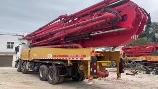 Used Sany 56m Concrete Pump Truck with Benz Chassissany usedconstructionequipment [upl. by Amilah]