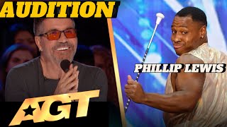 Phillip Lewis Stuns Judges with Spectacular Baton Twirling Performance AGT 2024 [upl. by Farrell298]