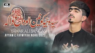 Pashto Noha 2023  Syeda e Konain Alwida Waka  Yawar Ali Bangash  1445  Ayyam e Fatimiyah [upl. by Aekin826]