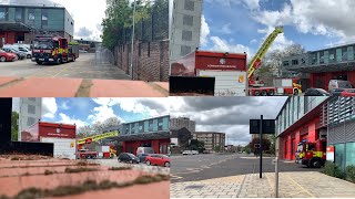 London Fire Brigade  Dagenham Fire Station F411 Pump Ladder Turnout F411F412 Returning New 64m TL [upl. by Amehsyt]