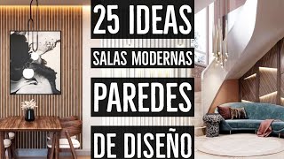 25 IDEAS PARA DECORAR SALAS MODERNAS y ELEGANTES CON DISEÑOS de PAREDES de MADERA  DECORACION 2023 [upl. by Suilenrac]