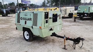 AIR COMPRESSOR SULLAIR 185DPQ  JD 4045DF Engine [upl. by Darren]