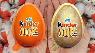 Yummy Kinder Joy Surprise Egg Toys Opening A Lot Of Kinder Joy Chocolate ASMR [upl. by Aynekal]