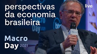 Paulo Guedes fala sobre as perspectivas da economia brasileira – MacroDay 2021 [upl. by Enohpets]