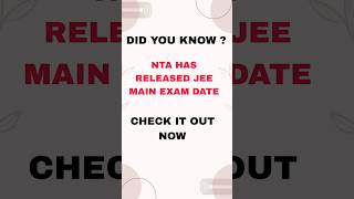 Jee Mains Exam Dates OutRegistration 2025 Started jee2025 jeemains iit [upl. by Enaywd2]