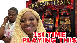 GAMBLE WITH PEACH 🍑 PLAYING DRAGON 🐉 TRAIN FOR THE 1st TIME AT SEMINOLE HARD ROCK CASINO 🎰 TAMPA FL [upl. by Greene]