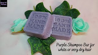 Purple Shampoo Bar for white or very dry hair with recipe [upl. by Niwrehs]