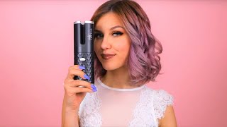 Short Hair Curls using Wylera Dreamwave Hair Curler with stellacini [upl. by Nutsud]