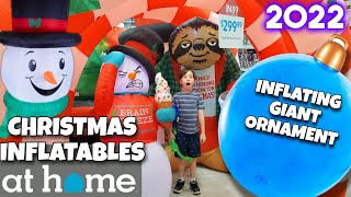 At Home Christmas INFLATABLES 2022 Inflating GIANT Ornament [upl. by Jenny999]