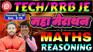 TECHNICIANRRB JE EXAM 2024  महा मैराथन MATH amp REASONING  Roshan Mishra Sir amp Gaurav Giriraj Sir [upl. by Inahpit379]