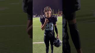 Wyatt Shropshire interview interview football highschoolfootball shorts shortsvideo sports [upl. by Bink]